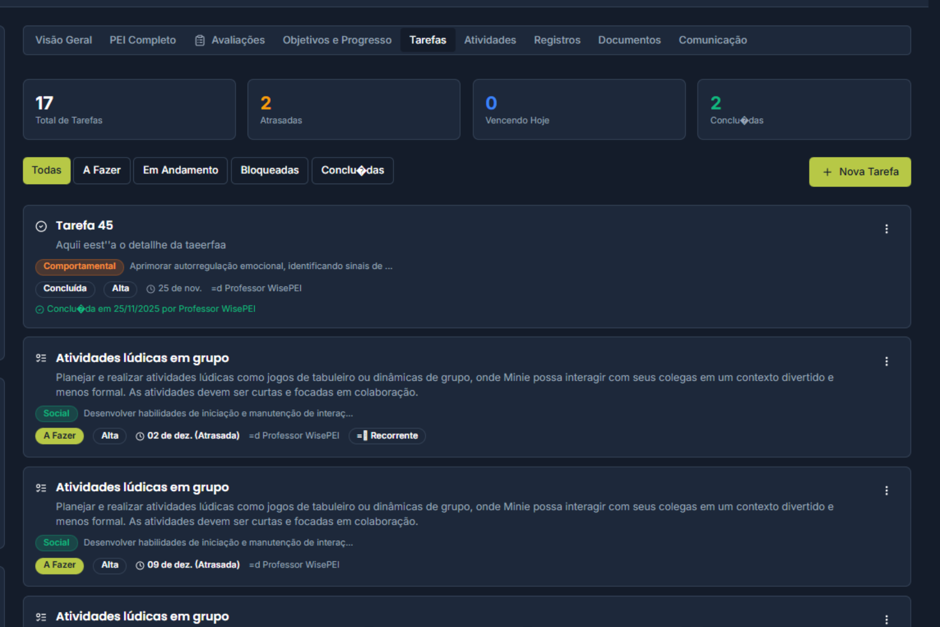 Sistema de Tarefas 3